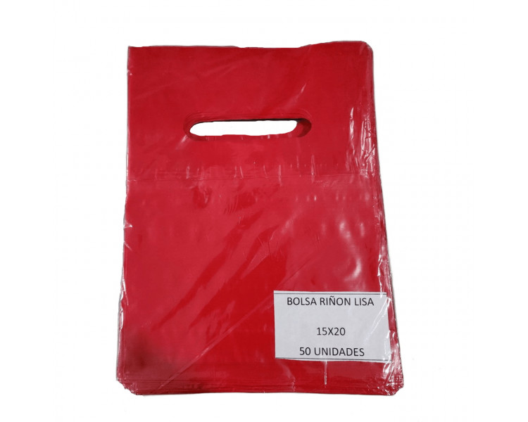 BOLSA TROQUEL AD ECO LISA 15X20 ROJA (X50) BOLSA TROQUEL AD ECO LISA 15X20 ROJA (X50)