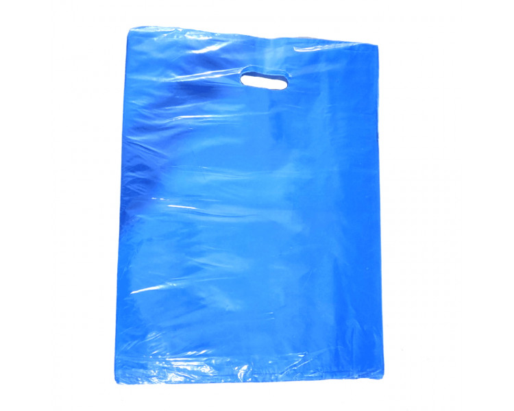 BOLSA TROQUEL AD ECO LISA 25X35 AZUL FRANCIA (X50)