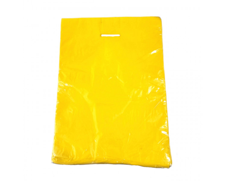 BOLSA TROQUEL AD ECO LISA 25X35 AMARILLA (X50)