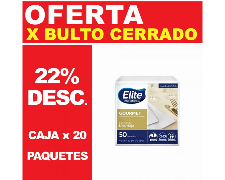 SERVILLETAS "ELITE" PRO 24X24 DH (X100) - 6534 [OFx20]