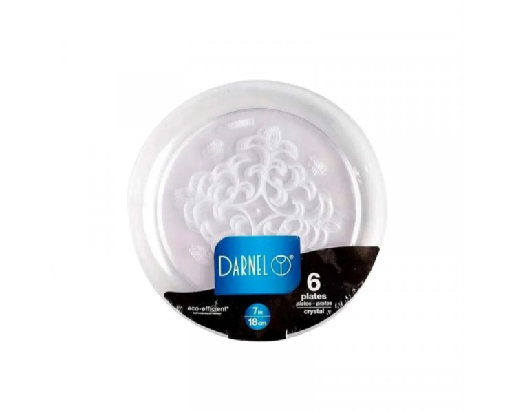 DARNEL PLATO 23 CM.CRISTAL X 6U.