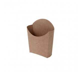PORTA PAPAS FRITAS CARTULINA  MEDIANO KRAFT (X1)