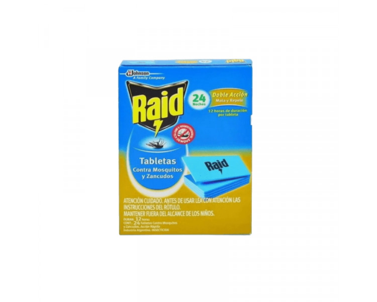 REPELENTE RAID TABLETAS X 24U. - 327613-922