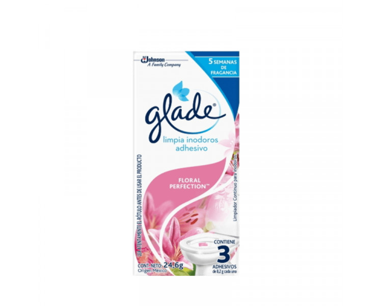 GLADE LIMPIADOR INODORO ADHESIVO FLORAL X3 U. - 663-303179