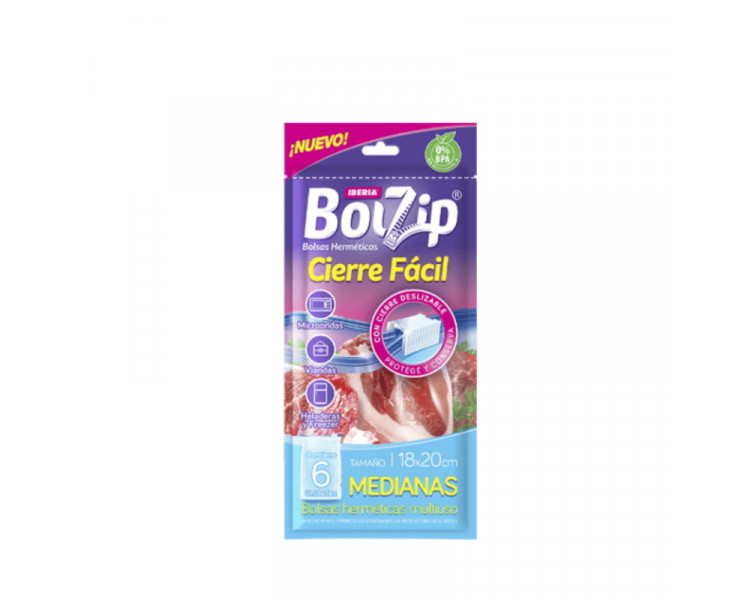 BOLZIP-HERMETICA MED.CIERRE FACIL X6U(18X20)-4614