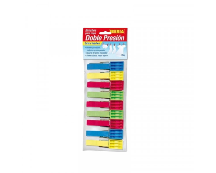 BROCHES PLASTICOS DOBLE PRESION X9U.COL.VS.-1420
