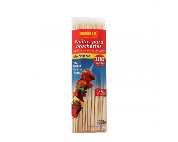 PALITOS PARA BROCHETTE 25CM. (X100U.) -1114