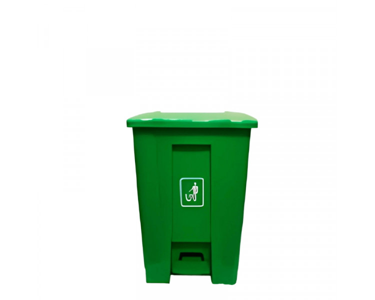 CESTO C/ PEDAL RECT.45LTS. VERDE STEPPRO (THM)