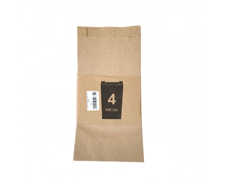 BOLSAS DE PAPEL KRAFT Nº 4 (X100) (13 X 25 CM)