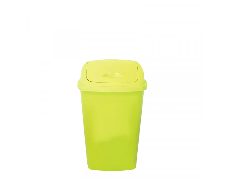 CESTO C/TAPA VAI VEN 23LTS.VERDE RECT (THM)