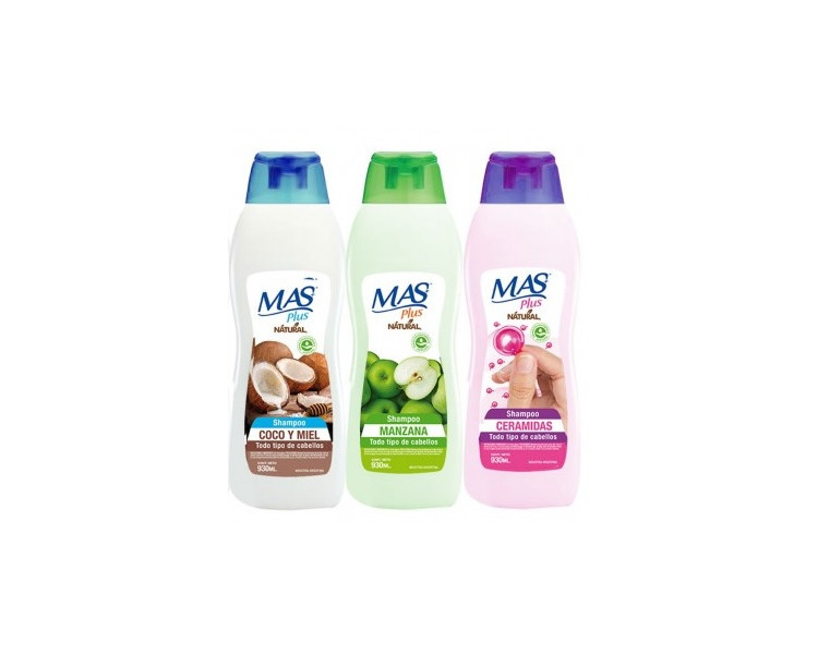 SHAMPOO MAS+PLUS CERAMIDAS X 930 ML.