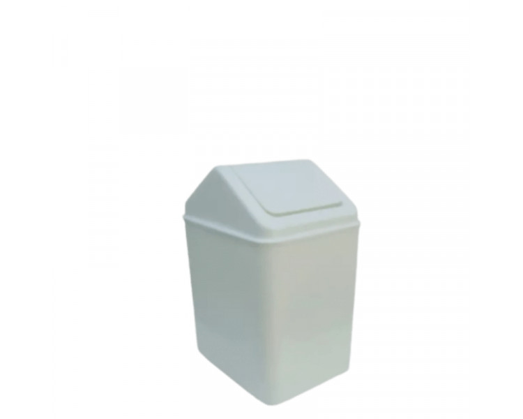 CESTO C/TAPA VAI VEN RECT. X 6 LTS.BLANCO (THM)