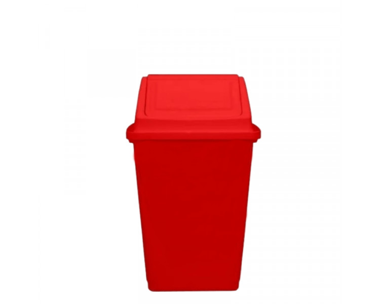 CESTO C/TAPA VAI VEN SOBERANY 10L ROJ RECT (THM)