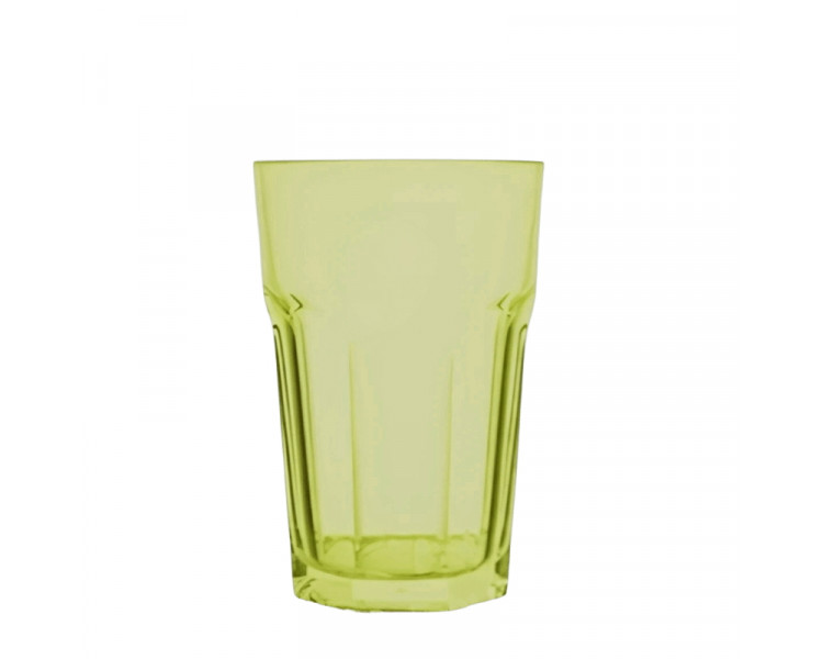 VASO FACETADO SLIM 330CC AMARILLO OSC (X1)