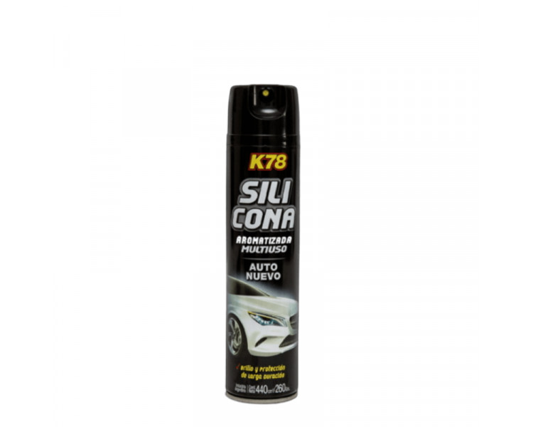 K78 SILICONA AROMATIZADA MULTIUSO AEROSOL AUTO NUEVO 440CC. - 576