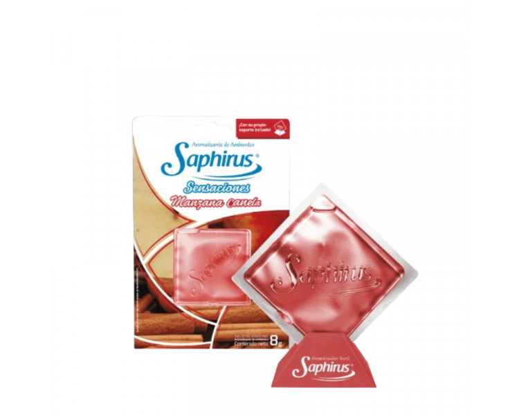AROMATIZANTE SAPHIRUS SENSACIONES P/AMBIENTES MANZANA CANELA 8GRS. 492