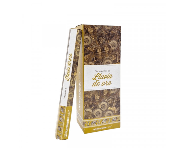 SAHUMERIO HEXAGONAL INDIA ILUMINARTE LLUVIA DE ORO X15U. - 87