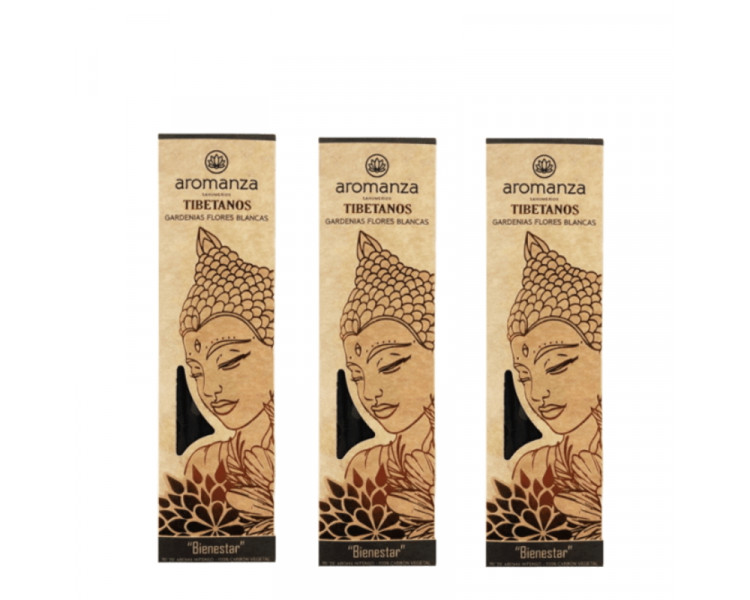 SAHUMERIO TIBETANO SLIM GARDENIAS Y FLORES BLANCAS X10U. - 1315