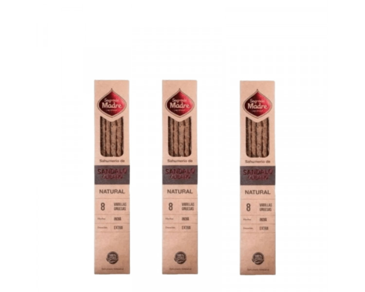 SAHUMERIOS SAGRADA MADRE SANDALO OLIBANO NATURAL X8U. - 603
