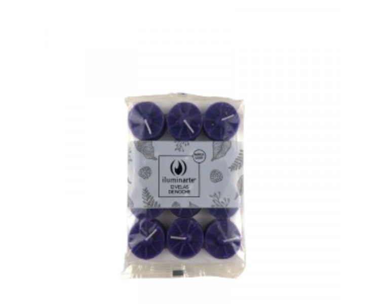 VELAS DE NOCHE NEUTRA VIOLETA PAQUETE X 12U. - 1059