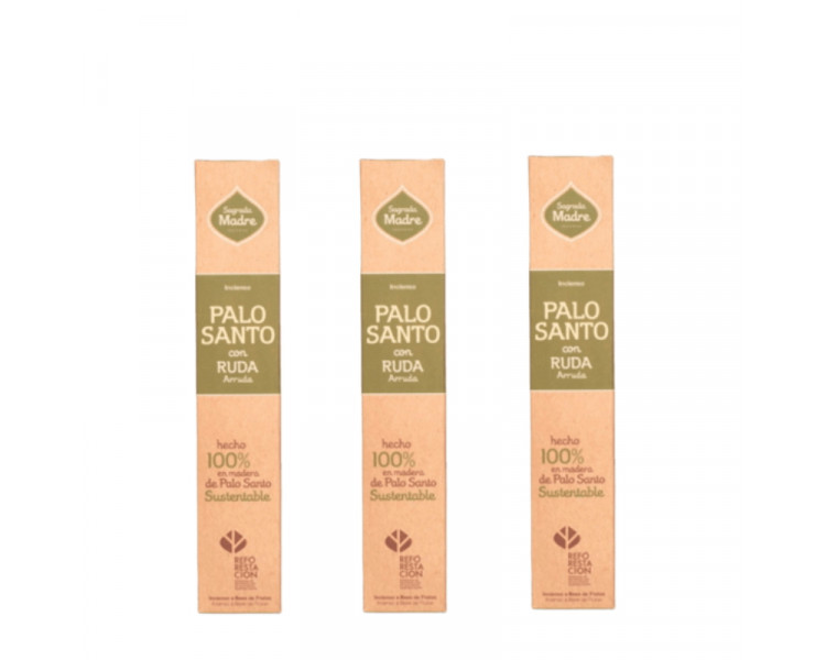 SAHUMERIOS SAGRADA MADRE ECO PALO SANTO C/RUDA X8U - 604