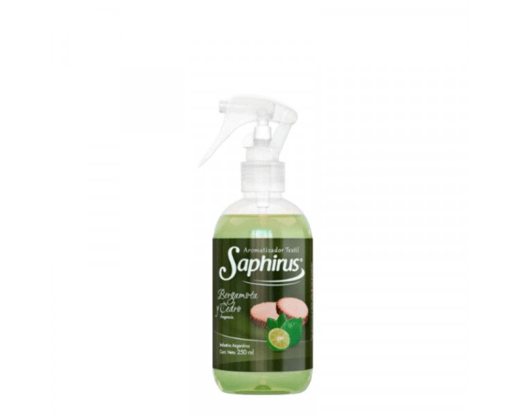 AROMATIZADOR TEXTIL BERGAMOTA Y CEDRO SAPHIRUS X 250ML. - 417