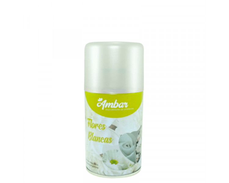 AROMATIZANTE AMBIENTES P/DISPENSER AMBAR FLORES BLANCAS X280CC. - 302
