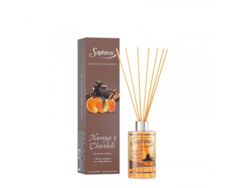 DIFUSORES AROMATICOS NARANJA & CHOCOLATE SAPHIRUS X 125ML. - 376