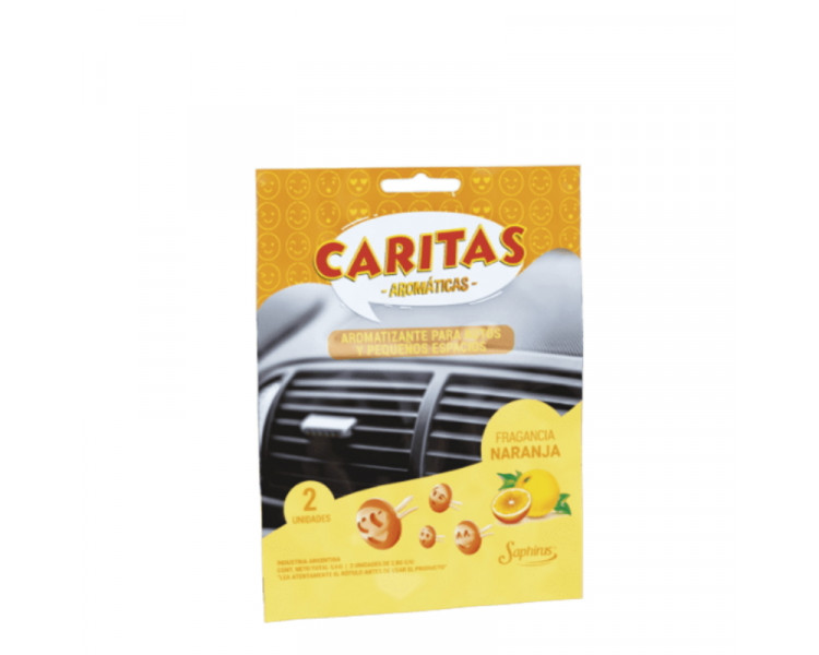 CARITAS EMOJIS AROMATICAS SAPHIRUS NARANJA X 2U. - 814