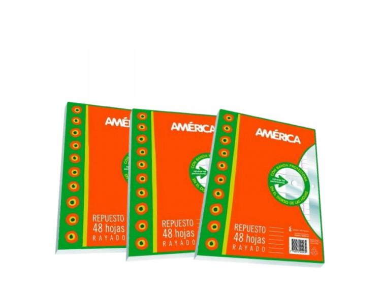 REPUESTO AMERICA N°3 HJS RAYADAS X48 - 007180-001