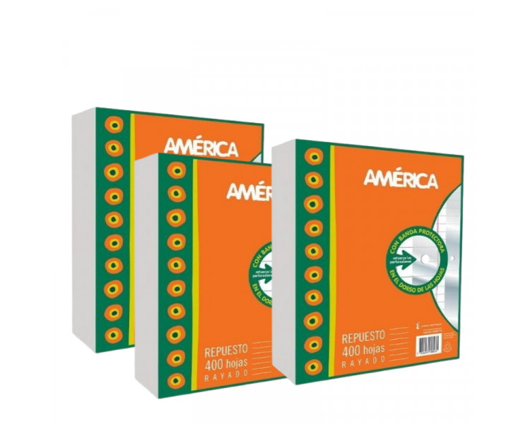 REPUESTO AMERICA N°3 HJS RAYADAS X400 - 007183-001