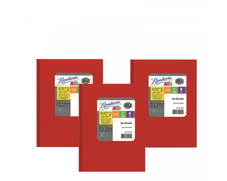 CUADERNO RIVADAVIA AULA UNI. T/D RAYADO ROJO X50 HJS - 023938-009