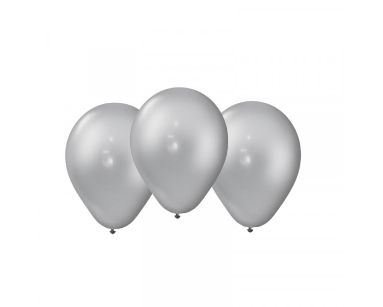 GLOBO BOMBUCHA PERLADO N°9 PLATA (X25) - 025592-035