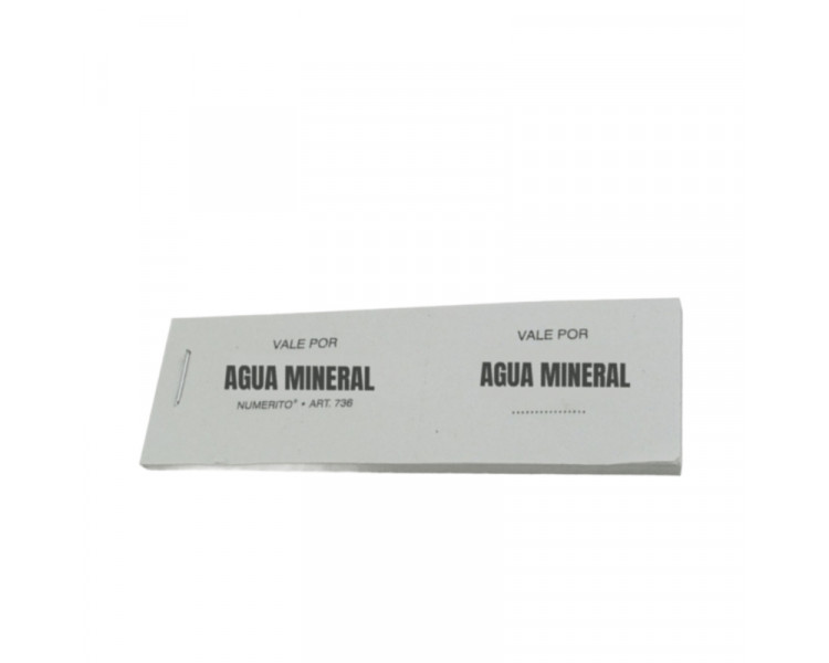 TALONARIO VALE POR AGUA MINERAL X50 HS (X1) - 004023