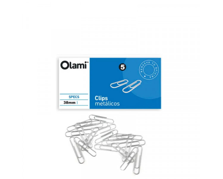 CLIPS OLAMI 38 MM METAL N°5 (X100)-013111