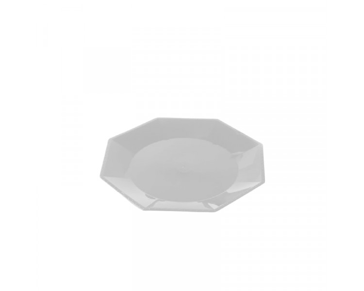 PLATO COMIDA OCTOGONAL 22CM.BLANCO (X1) - ART.1022