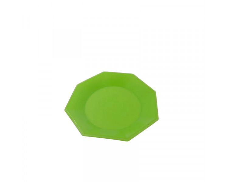 PLATO COMIDA OCTOGONAL 22CM.VERDE (X1) - ART.1022