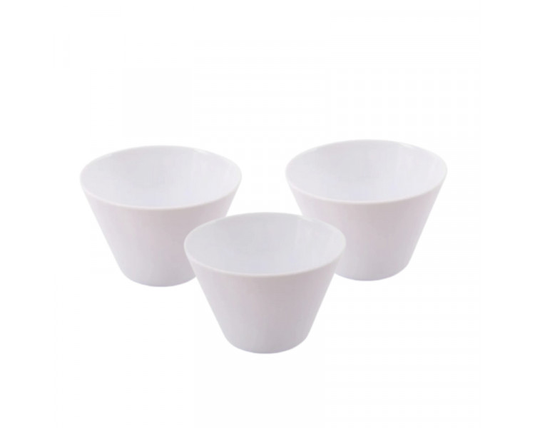 CAZUELA CONICA PLAST. BLANCO 9 X 6 CM (X1) - ART.1203