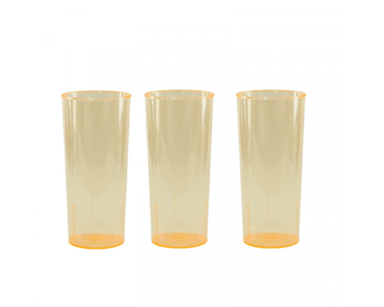 VASO TUBO PS NARANJA 280 CC. (X1)