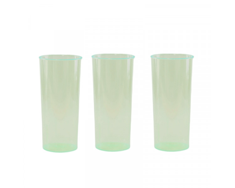 VASO TUBO PS VERDE 280 CC. (X1)