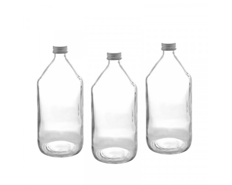 BOTELLA BOCA ROSCA 28 -1000 CC.CRISTAL PR28 ALTA