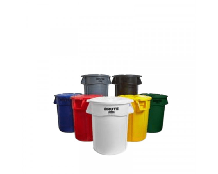 CONTENEDOR RED.BRUTE 121LTS.C/TAPA PLANA ROJO 2632