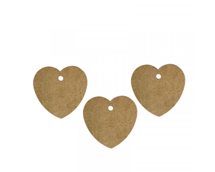 ETIQ TAGS KRAFT MARRON C/CORAZ 4.5X9.0 Nº37