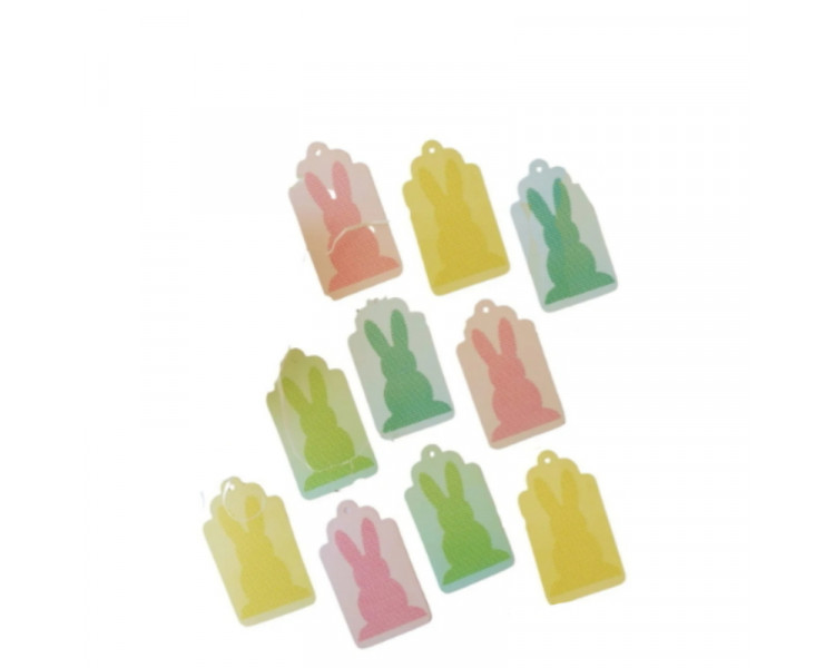 TAGS PASCUA IMPRESO FORMA OVALO X 50 U. - 8024