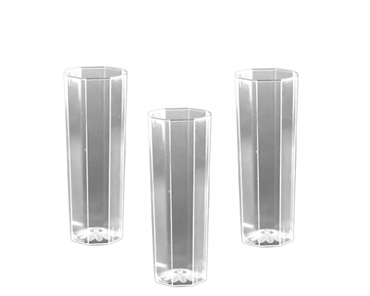 VASO OCTOGONAL TUBO CRISTAL 290CC (X1)