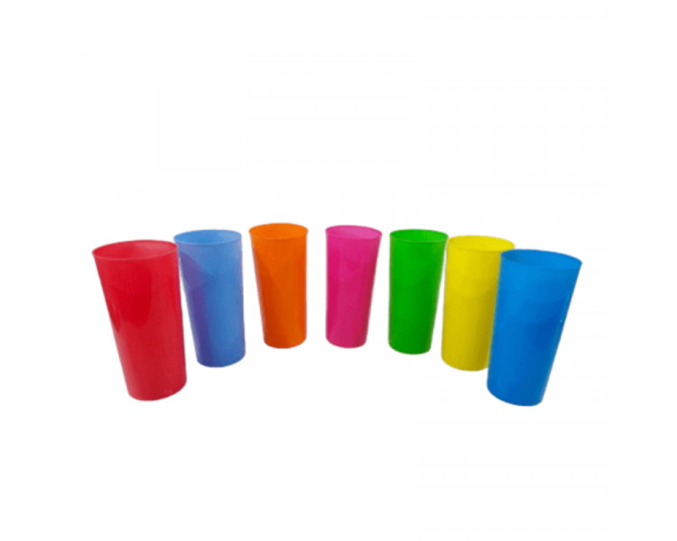 VASO TRAGO LARGO 300 CC (X 1) COLORES VARIOS