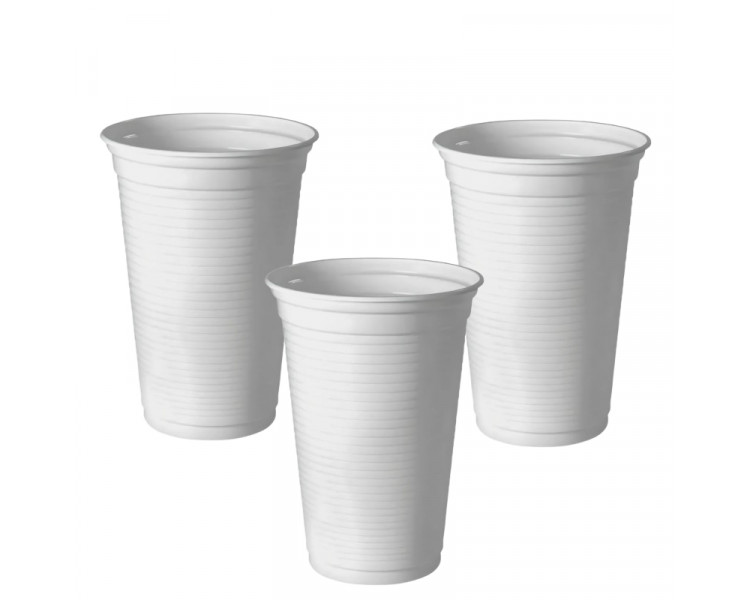 VASO PLASTICO 220CC - GASE BLANCO (X100)