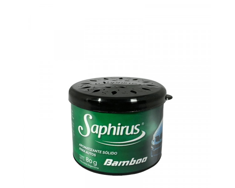 AROMATIZANTE SOLIDO LATA GEL AUTO SAPHIRUS BAMBOO 80GRS.