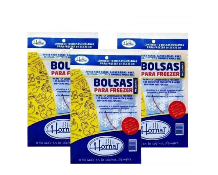 BOLSAS PARA FREEZER 25 X 35 (X10U.)