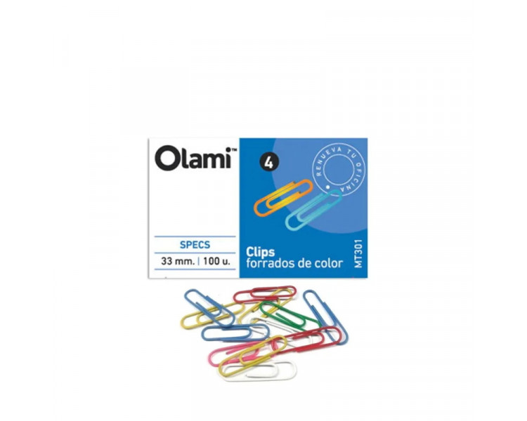 CLIPS OLAMI 33 MM FORRADO COLOR N°4 (X100)-014562